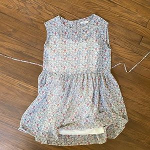Madewell sheer floral dress with slip
